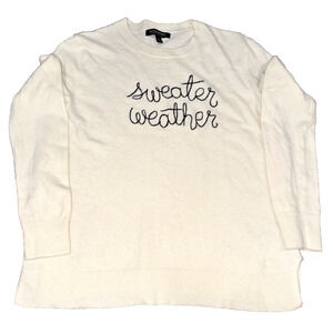 Banana Republic Sweater Weather Ivory Merino Cashmere Blend Sweater M